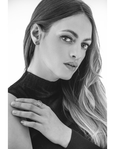 Delicate stainless steel hoop earrings in silver