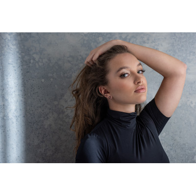 Matte black stainless steel hoop earrings 2