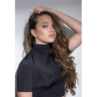 Large hoop earrings made of gold-plated stainless steel 2