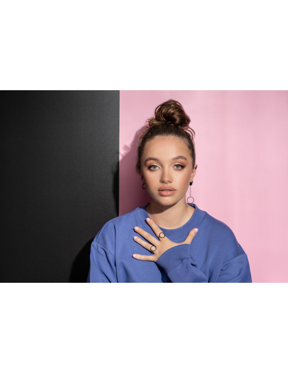 Set of 3 different matte black stainless steel...