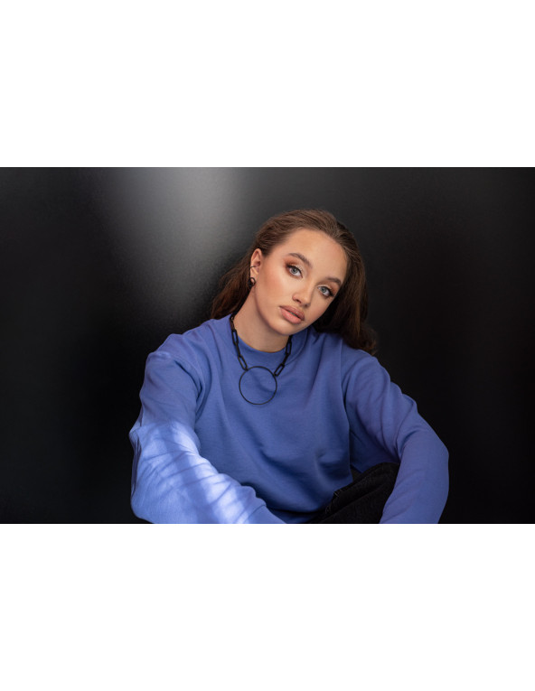 Black matte stainless steel hoop earrings