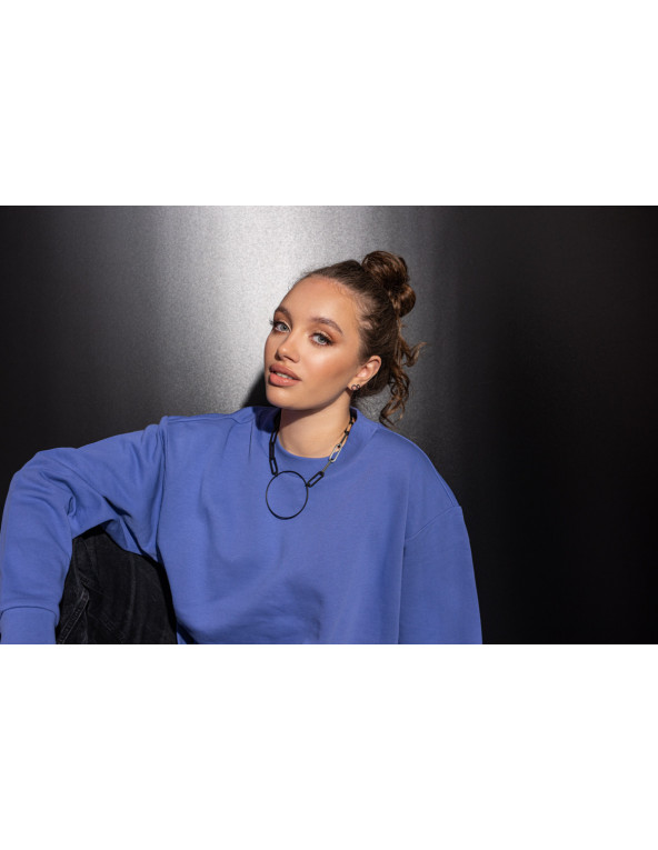 Delicate matte black stainless steel hoop earrings