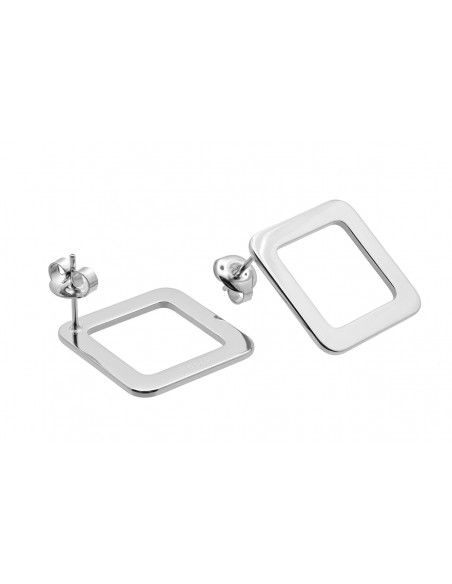Stainless steel square earrings – modern geometric jewelry
