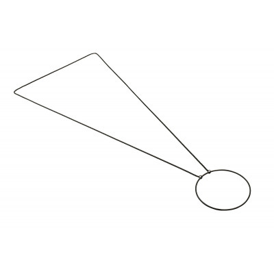 Long Circle necklace made of black matte stainless steel with a geometric design.