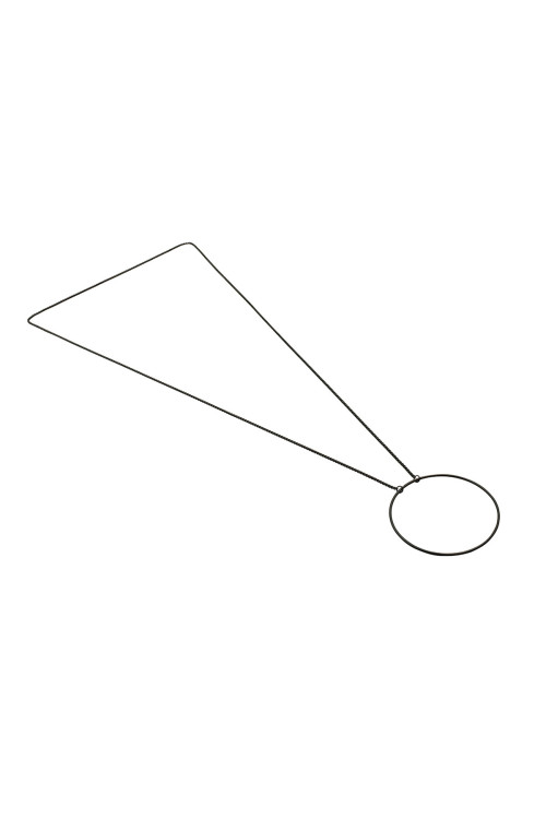 Long Circle necklace made of black matte stainless steel with a geometric design.