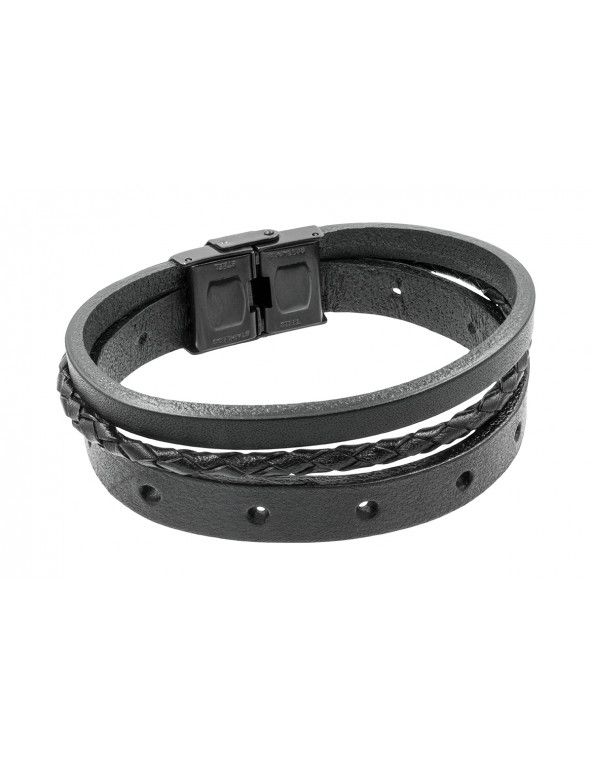 Men's simple and modern leather bracelet