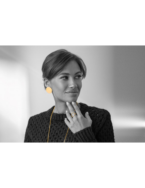 Delicate gold-plated stainless steel KOŁO ring