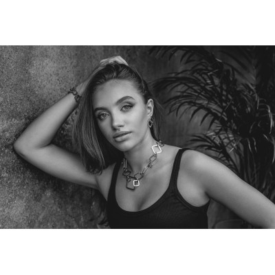 3D stainless steel necklace with movable geometric elements 2