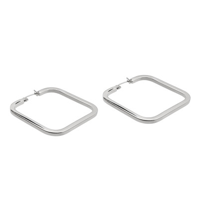 Stainless steel square earrings