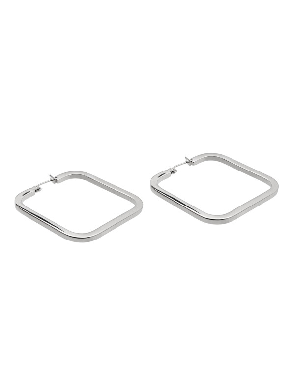 Stainless steel square earrings