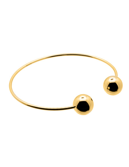 Gold-plated stainless steel bracelet with beads
