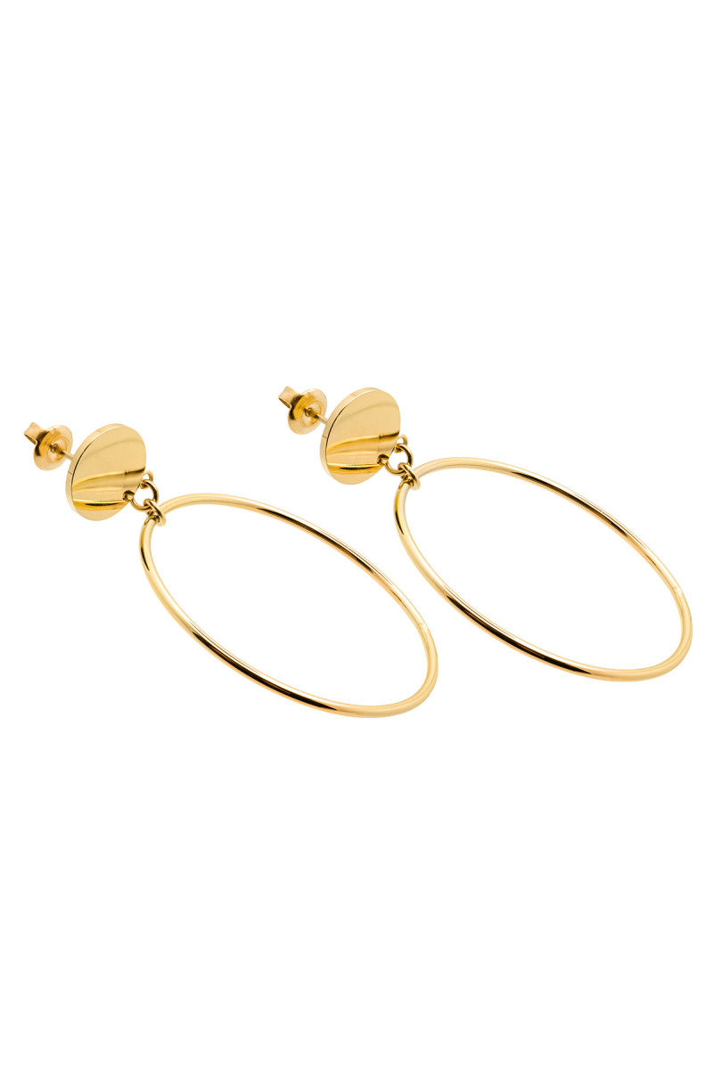Large hoop earrings made of gold-plated...