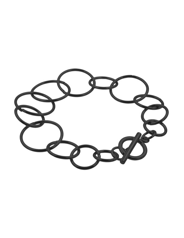 Matte black stainless steel bracelet