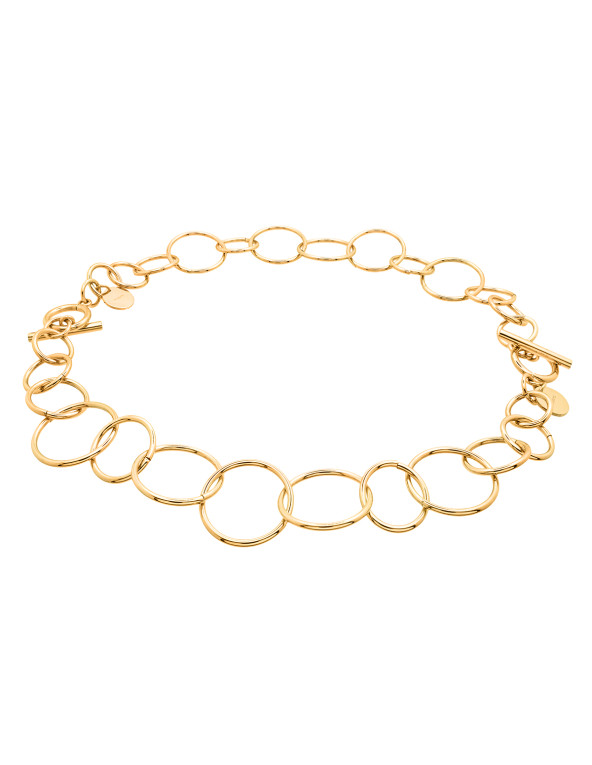 Gold stainless steel necklace 2in1