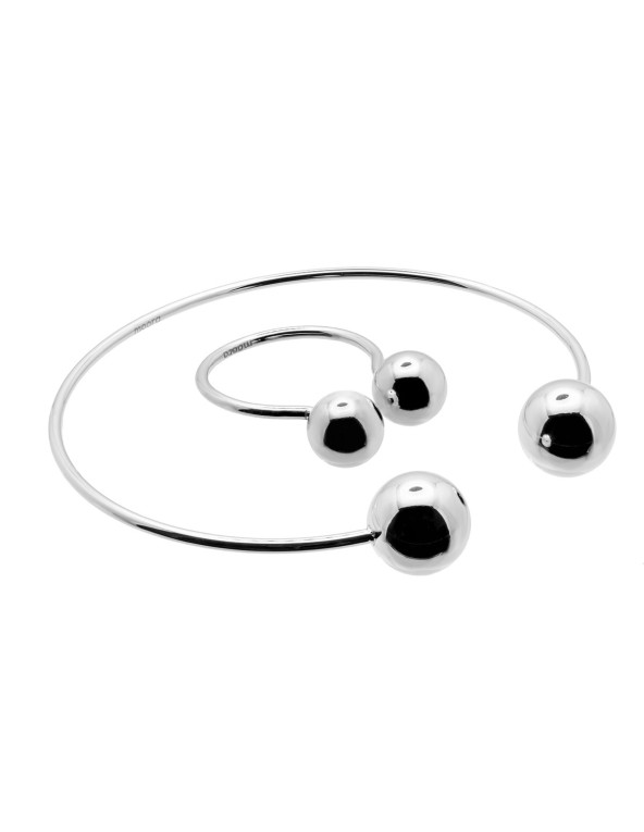 Stainless steel set with decorative balls