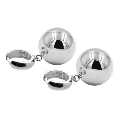 Sterling silver ball earrings made of sterling silver and...