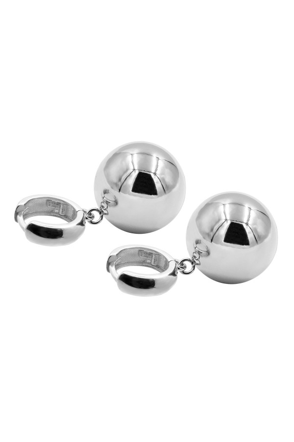 Silver sphere earrings | elegance and timeless style | moora