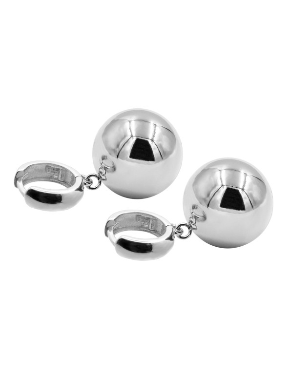 Sterling silver ball earrings made of sterling...