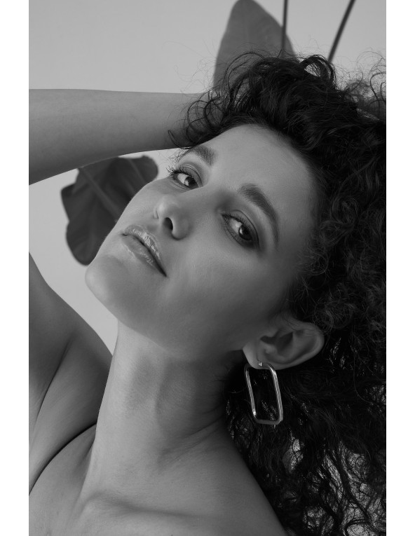 Stainless steel square earrings