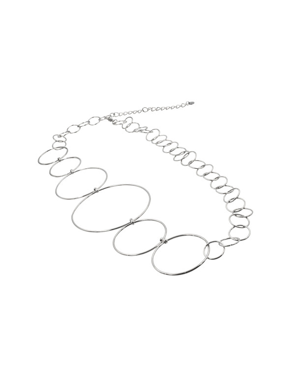 Long stainless steel necklace