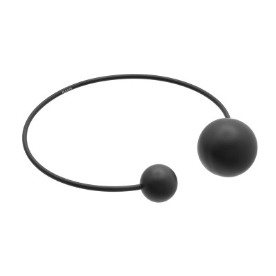 Modern black matte bracelet with spheres
