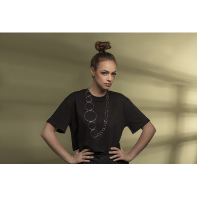 Long stainless steel necklace 2