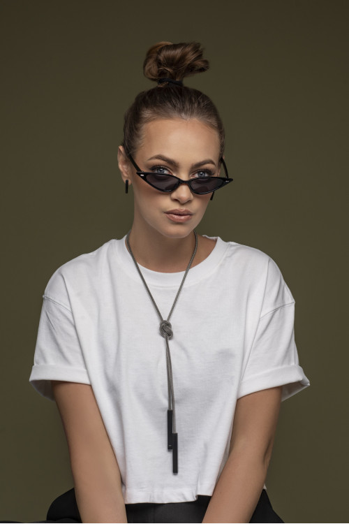 Black matte stainless steel stud earrings