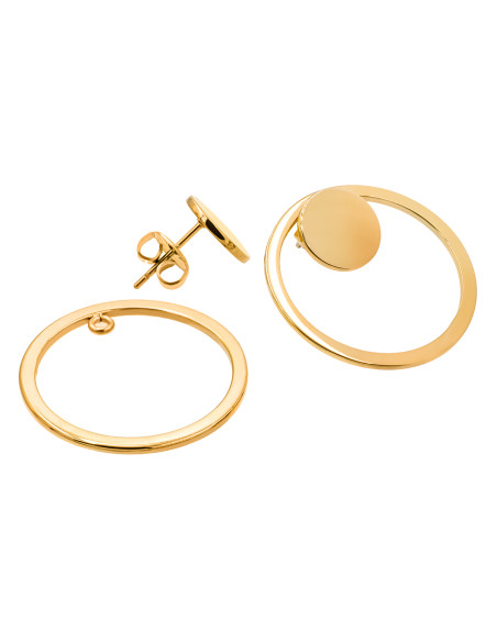 Gold-plated stainless steel 3-in-1 earring set