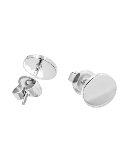 Set of 2-in-1 stainless steel earrings