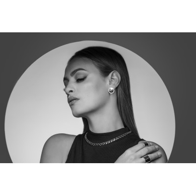 Set of 2-in-1 stainless steel earrings 2