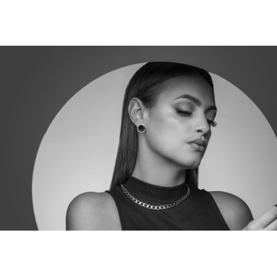 Stainless steel curb chain choker necklace 2