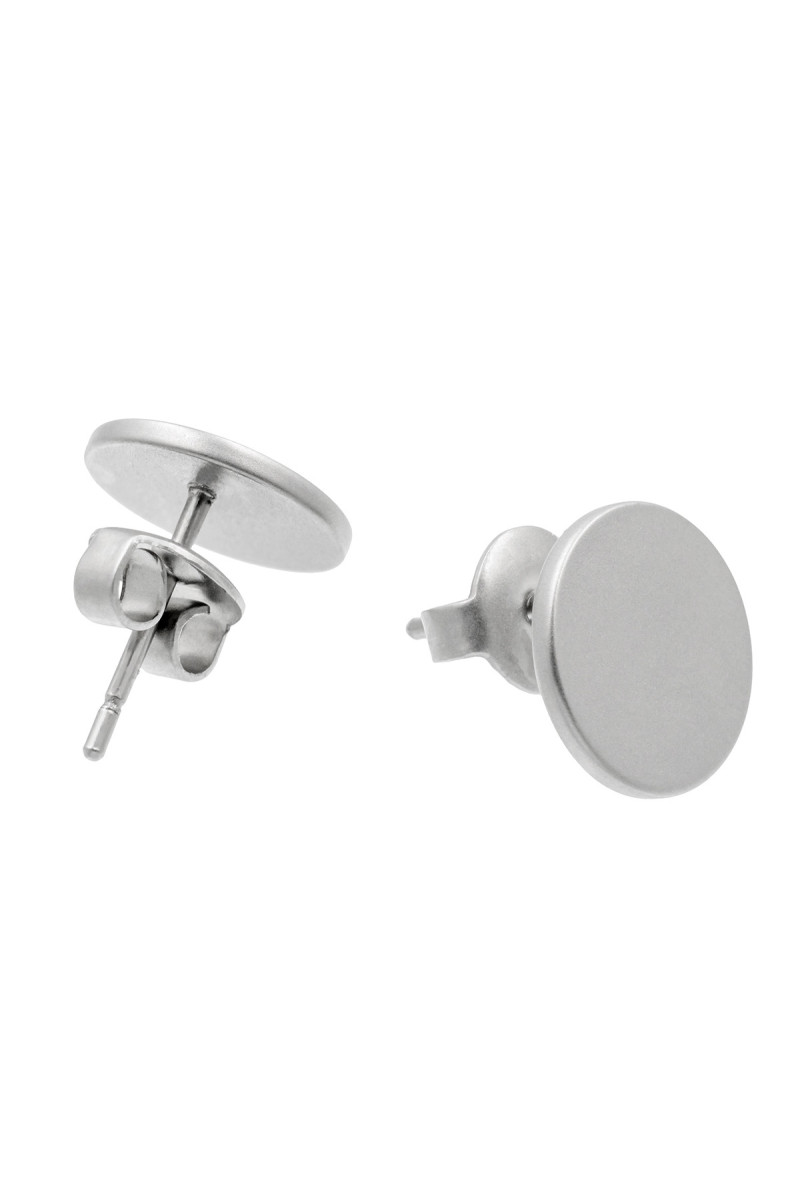 3-in-1 earring set made of satin-finished stainless steel