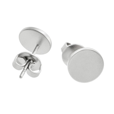 Set of 2-in-1 satin-finished stainless steel earrings 2