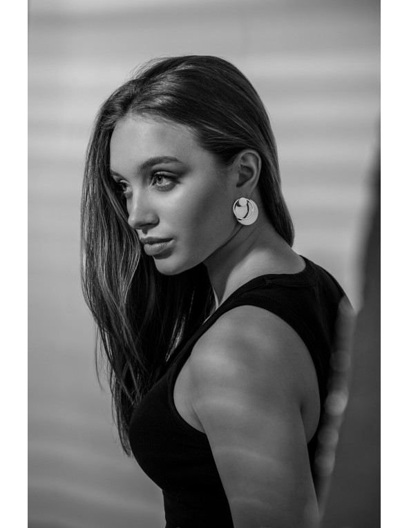 Satin plated stainless steel earring plates