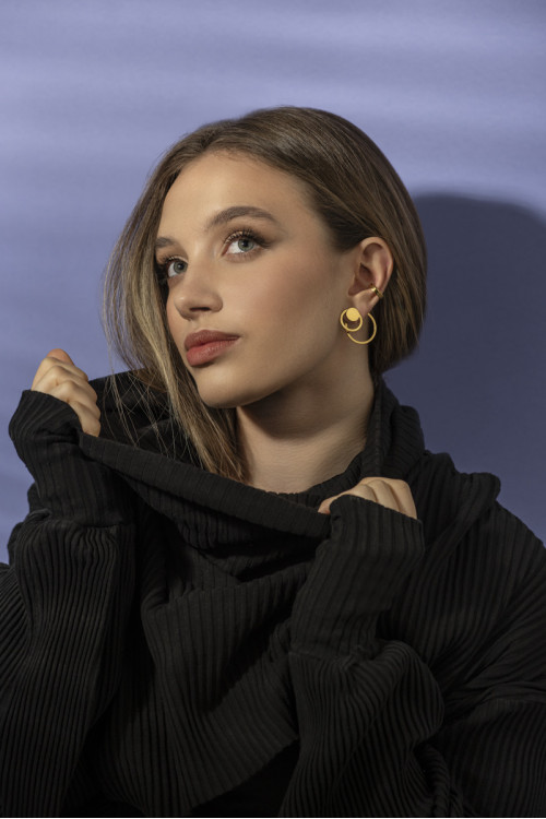3-in-1 gold-plated stainless steel earring set | moora.eu