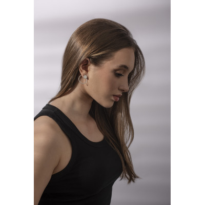 Set of 2-in-1 stainless steel earrings 2