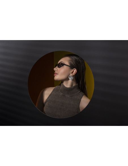 Satin plated stainless steel earring plates