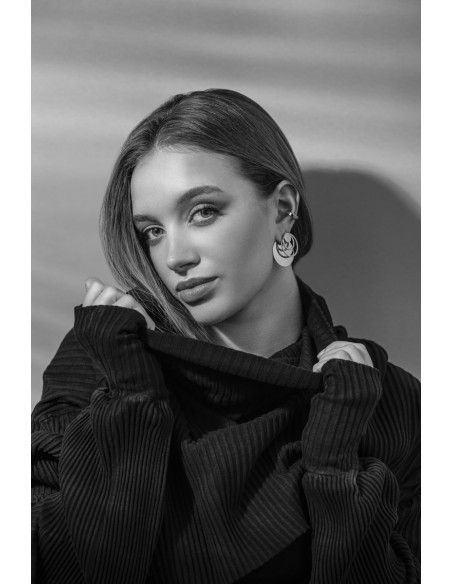 Satin plated stainless steel earring plates