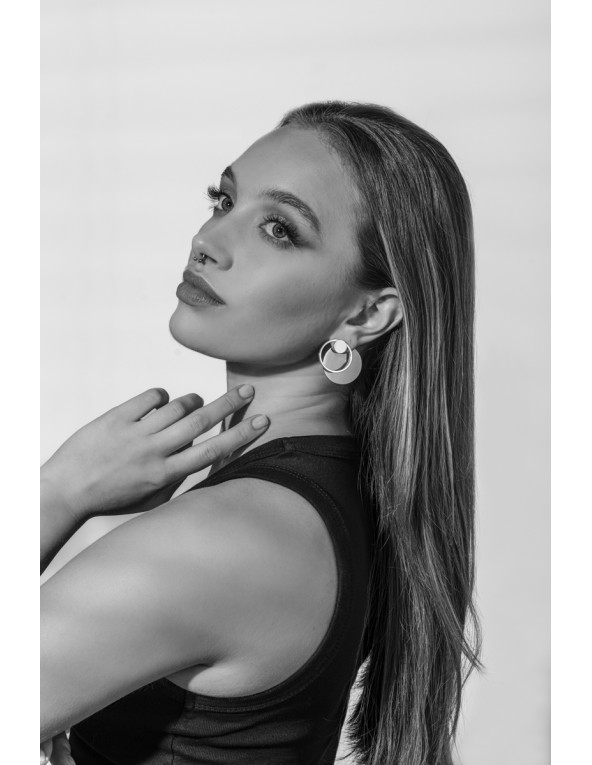 Satin plated stainless steel earring plates