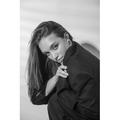 Matte black 3.6 mm stainless steel ear cuff with contemporary finish. 2