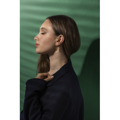 Original gold plated stainless steel earrings 2