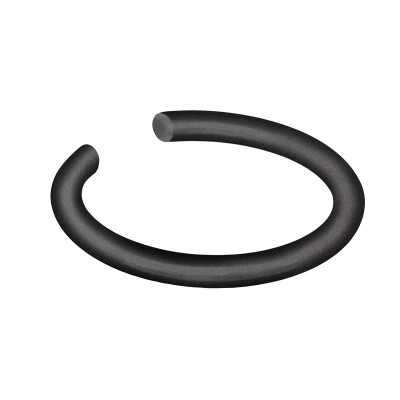 Matte black stainless steel ear cuff with a sleek modern finish.