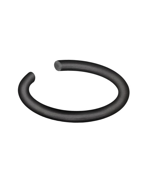 Matte black stainless steel ear cuff with a sleek modern finish.