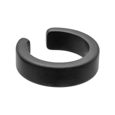 Men’s black matte stainless steel ear cuff with a minimalist and contemporary style.