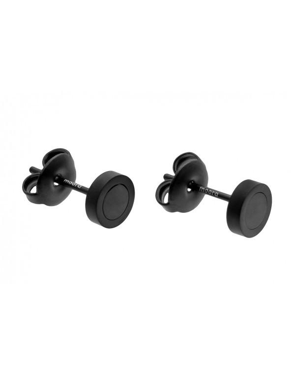 Black stainless steel earrings