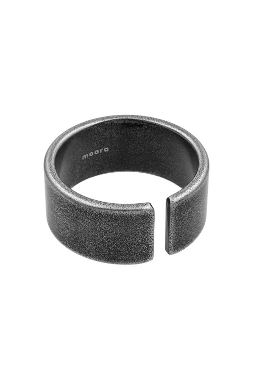Matte stainless steel ring with an elegant, refined satin finish.