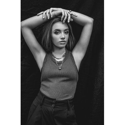 Silver stainless steel chain choker with large links and decorative sphere 2