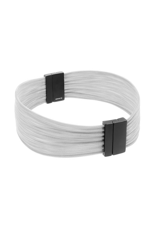 Black stainless steel choker with jewelry mesh