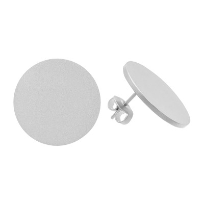 Minimalist satin circle earrings