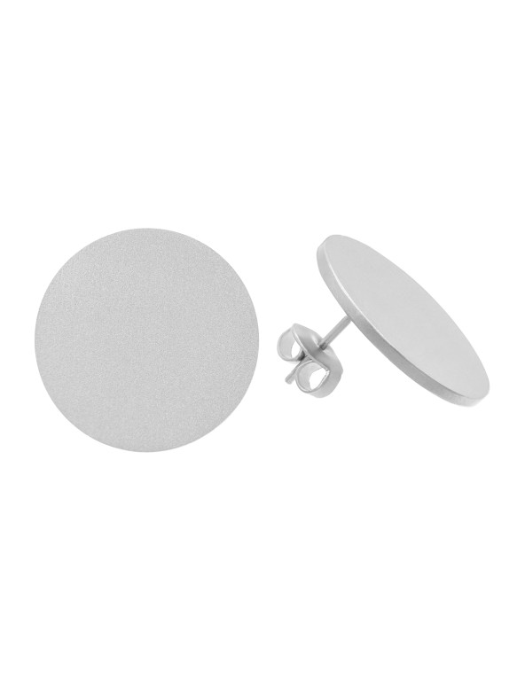Minimalist satin circle earrings